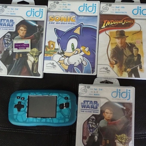 LEAPPAD DIDJ HANDHELD GAMING SYSTEM WITH 4 GAMES AGE 6-10 - Picture 1 of 1